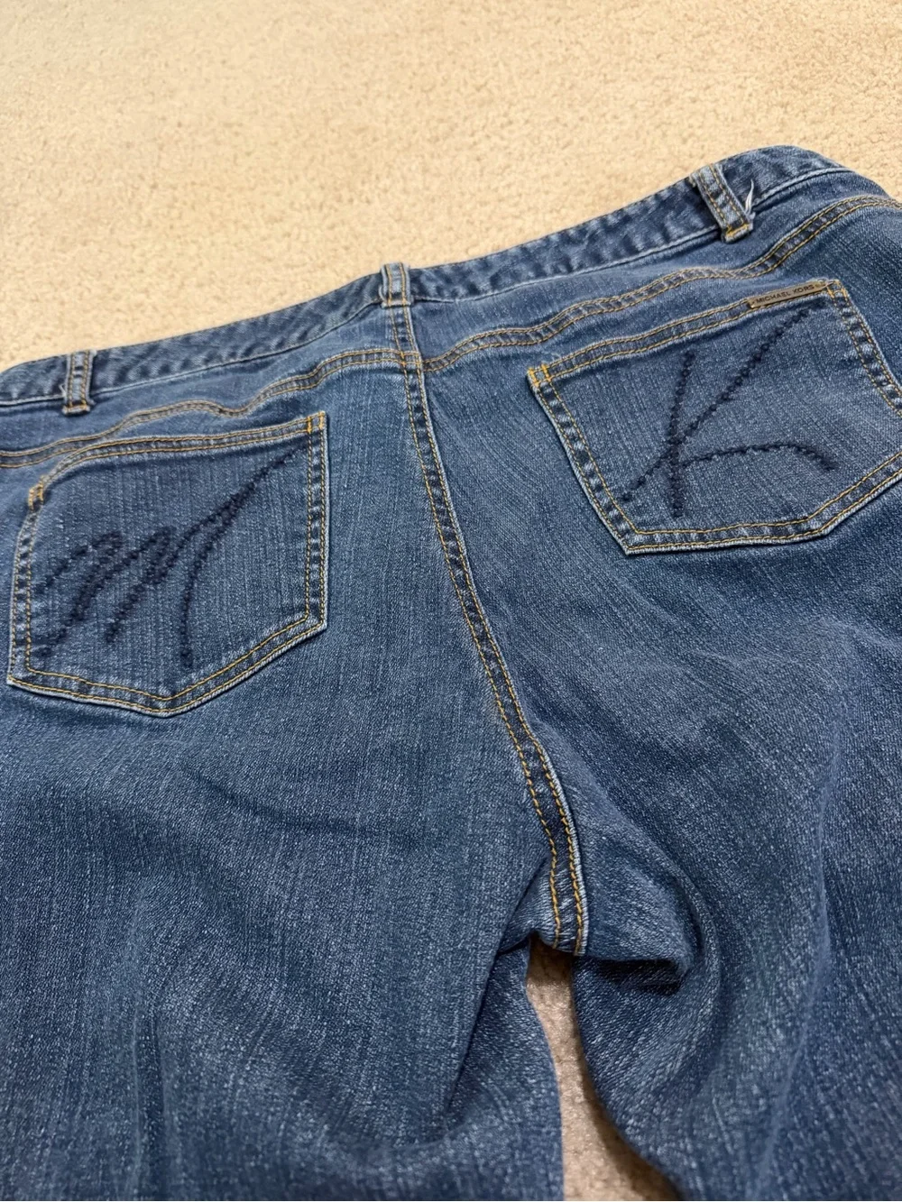 Michael Kors Women’s Straight Leg Stretch Jeans 16W Medium Wash Plus Size